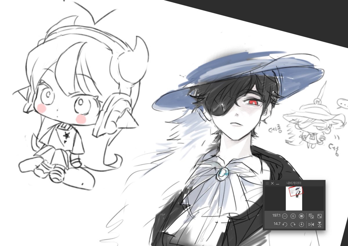 그려보기 끝 ,,, 낙서 재밌었다 
cr은 캐릭터디자인이 너무 매력적인듯..
그 특유의그림체도 너무좋음