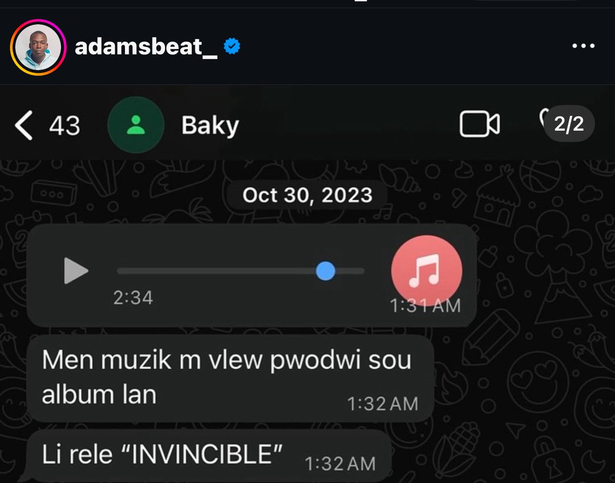 SUPERRORO15's tweet photo. Mizik nap di Baky kopye soti 14 novanm 2024 Baky f pal la 30 octobre 2023 travy nou pral anpil pou res ane a trust me 🤣🤣🤣 https://t.co/vDjbPXXK63