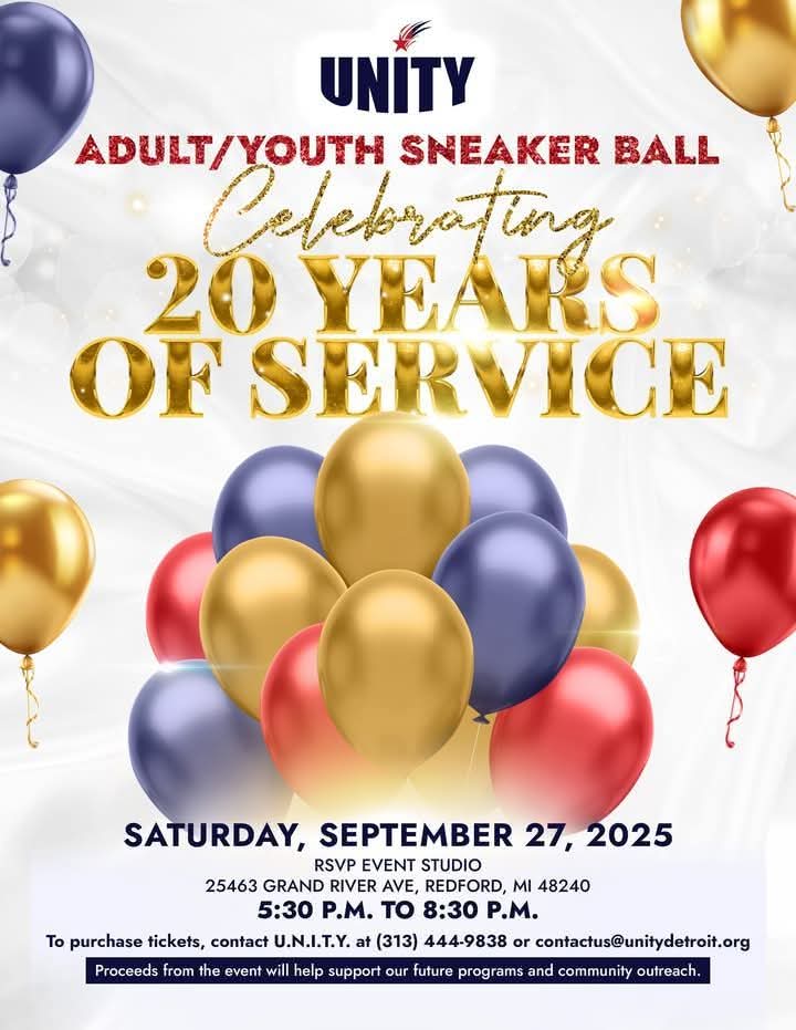 unitydetroit05's tweet photo. Purchase a ticket or sponsor a youth by making a donation. 

UNITY 2nd Annual Adult/Youth Sneaker Ball 
September 27, 2025 5:30 to 8:30 pm
Early Bird Special - Tickets are $7.50 for a limited time. Get yours today. 
https://t.co/A6QKpvbLwi

Don't wait till the last minute 🙂 https://t.co/GKc6lzluVM