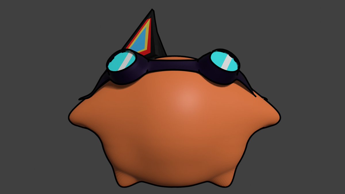 aic42art's tweet photo. What we did on stream today, a wip of Copolito, Viaprika's mascot!!

#blender #b3d #ENVtubers https://t.co/Dpo2F8YBFF