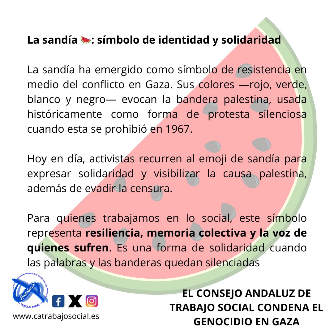 catrabajosocial's tweet photo. 📢📢El Consejo Andaluz de Trabajo Social condena el Genocidio en Gaza. https://t.co/wqaib6Sf4O