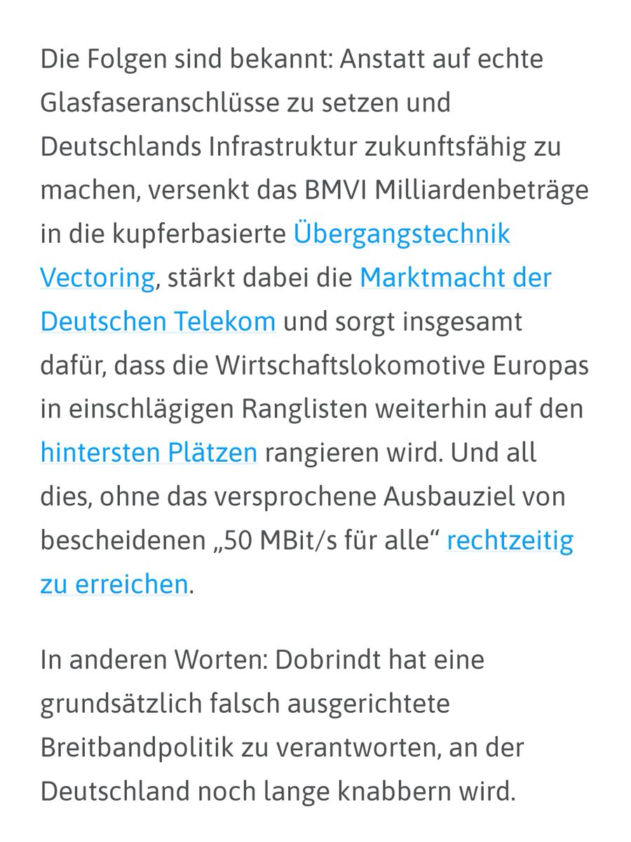 Wie Alexander #Dobrindt Milliarden versenkte, um die Telekom mit Kupferkabeln zu bedienen. 🫠