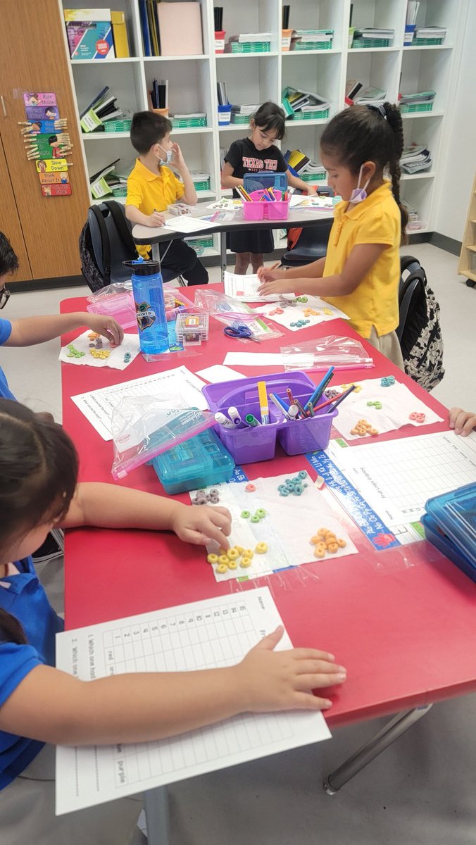 KSolis_BNES's tweet photo. Our Jackrabbits are experts in organizing and collecting data on Froot loops to create a bar graph so we can analyze their data.  Then they can enjoy their fruit loops.  The fun part about doing Math! 😋 https://t.co/UkYTLd7Ngw