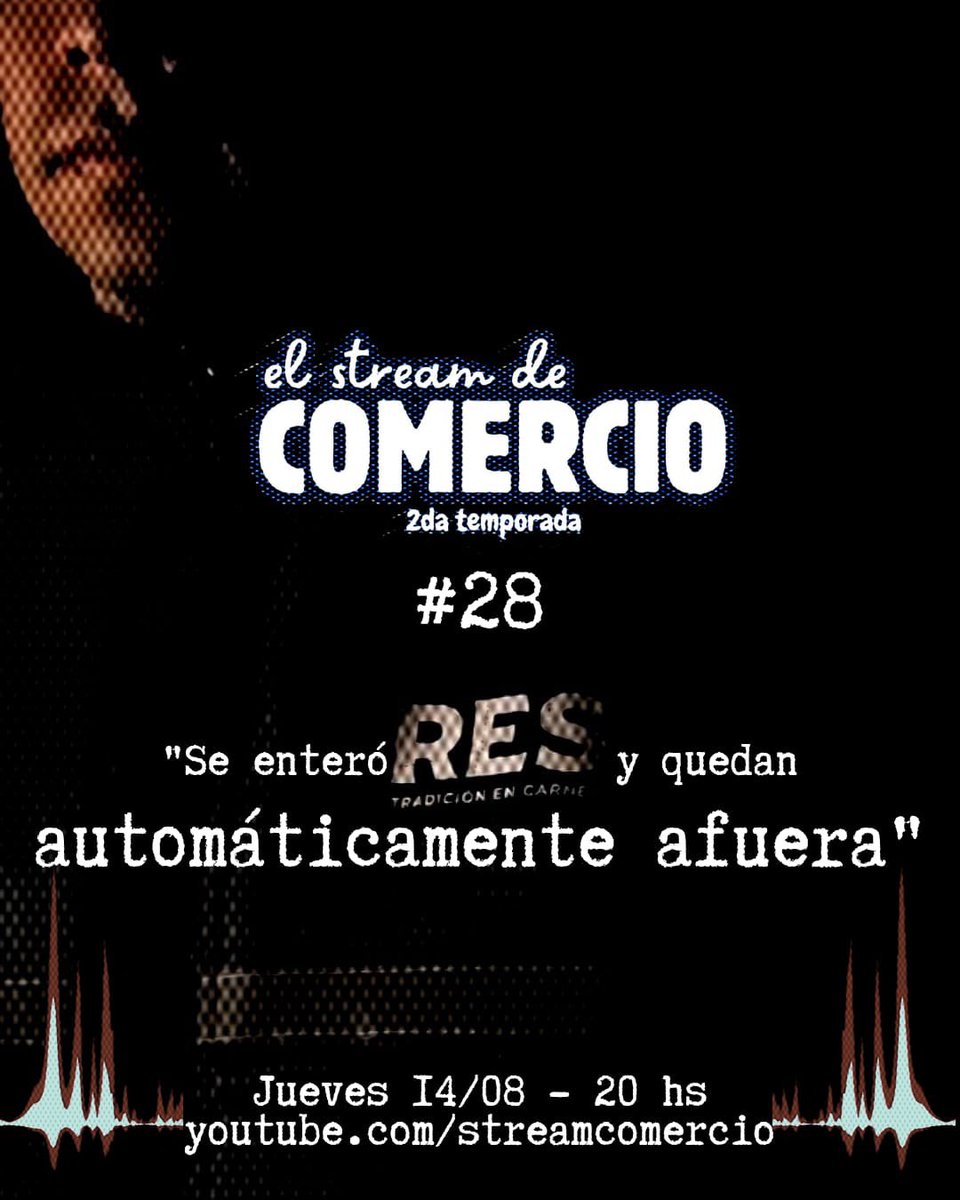 💣STREAMCOMERCIO // #28

👉🏼ESTEBAN VALENCIA 
👉🏼JONATHAN CORONEL
👉🏼ANGEL COLQUE

✖️CANDIDATOS A DELEGADOS DESPEDIDOS POR LA EMPRESA RES // PROGRAMA ESPECIAL

🎙JUEVES 14/08 - 20 HS
YOUTUBE.COM/@STREAMCOMERCIO