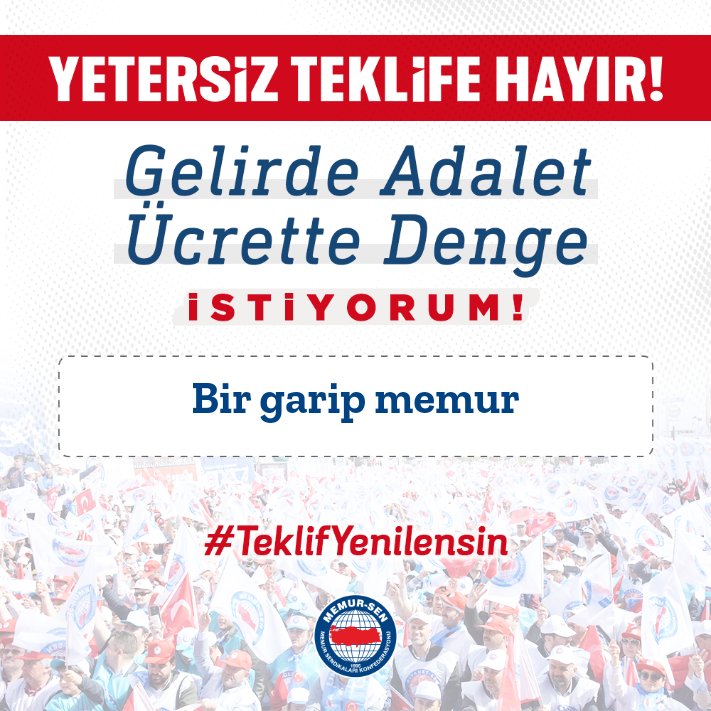 #teklifyenilensin Kabul edilemez.