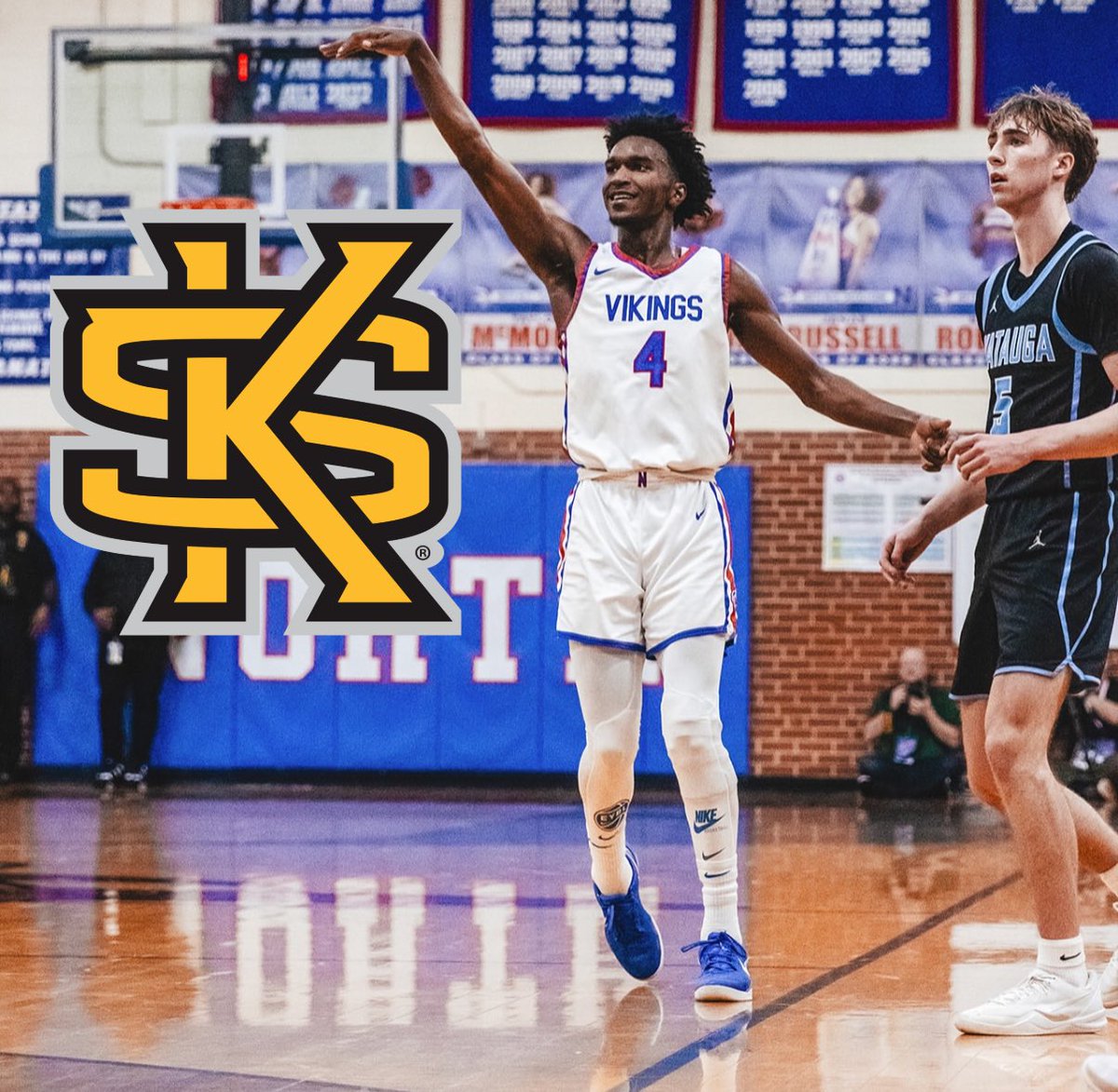 Congratulations to 2026 Ashton Pierce for earning an offer to play basketball at Kennesaw State University 🦉

#VIKING4LIFE