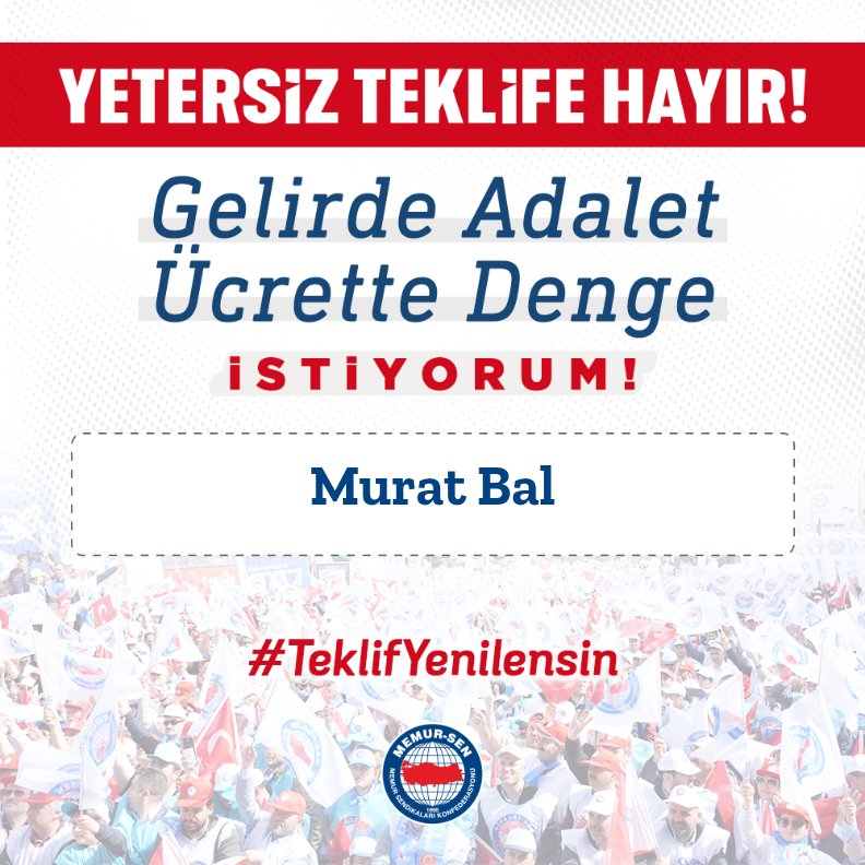 #TeklifYenilensin