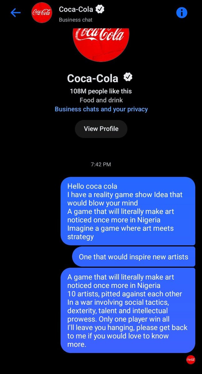 dicksondraws's tweet photo. I messaged Coca-Cola about my idea,
Hopefully they hear me out.
Help me Nigerian artists.
Anyways the image with the girl holding up a bottle of the best cola in Nigeria was illustrated and designed by me... What do you think ❤️💪
#nigerian #artist #cocacola #art https://t.co/060xctECEG