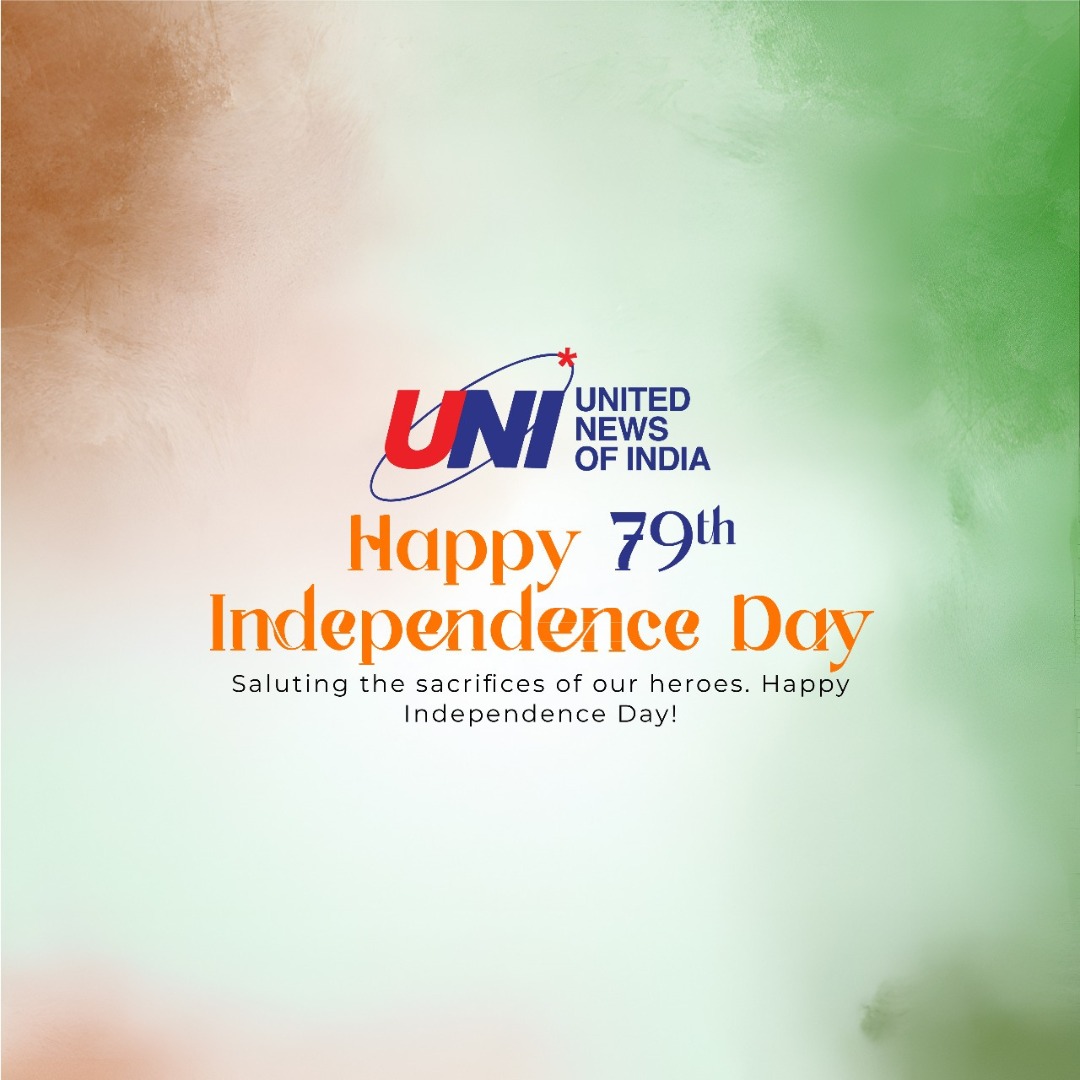 uniindianews's tweet photo. Team UNI wishes you a Happy 79th Independence Day! 🇮🇳
Let’s honour the sacrifices of our heroes and continue to build a stronger, united India.
#IndependenceDay | #IndiaAt79 | #SaluteToHeroes | #79thIndependenceDay | #IndependenceDay2025 | #TeamUNI https://t.co/arysWeEED7