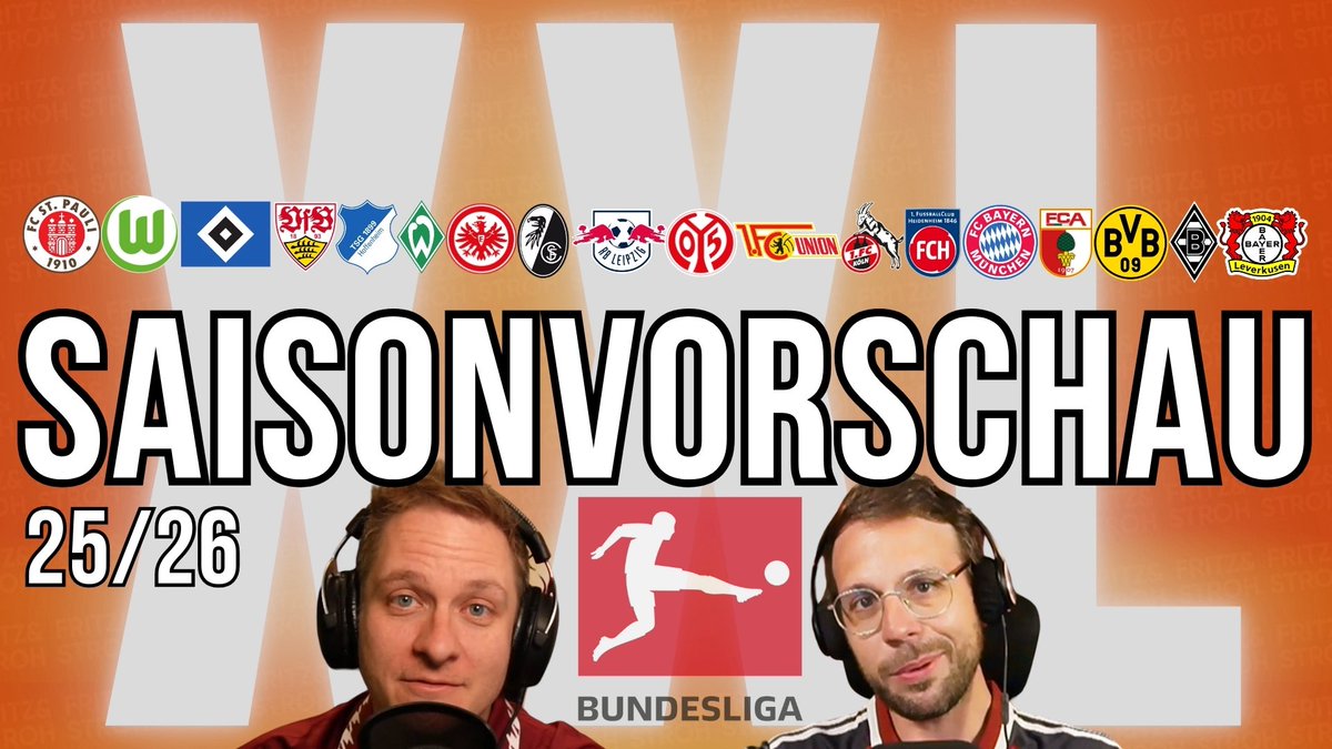 THE BOYS ARE BACK IN TOWN 🔥 Saison 25/26, here we go! 🔥

Wir läuten die neue #Bundesliga-Saison traditionell mit unserer großen XXL-Saisonvorschau ein!

Ab sofort in euren Podcast-Apps und bei Youtube!

⤵️⤵️⤵️