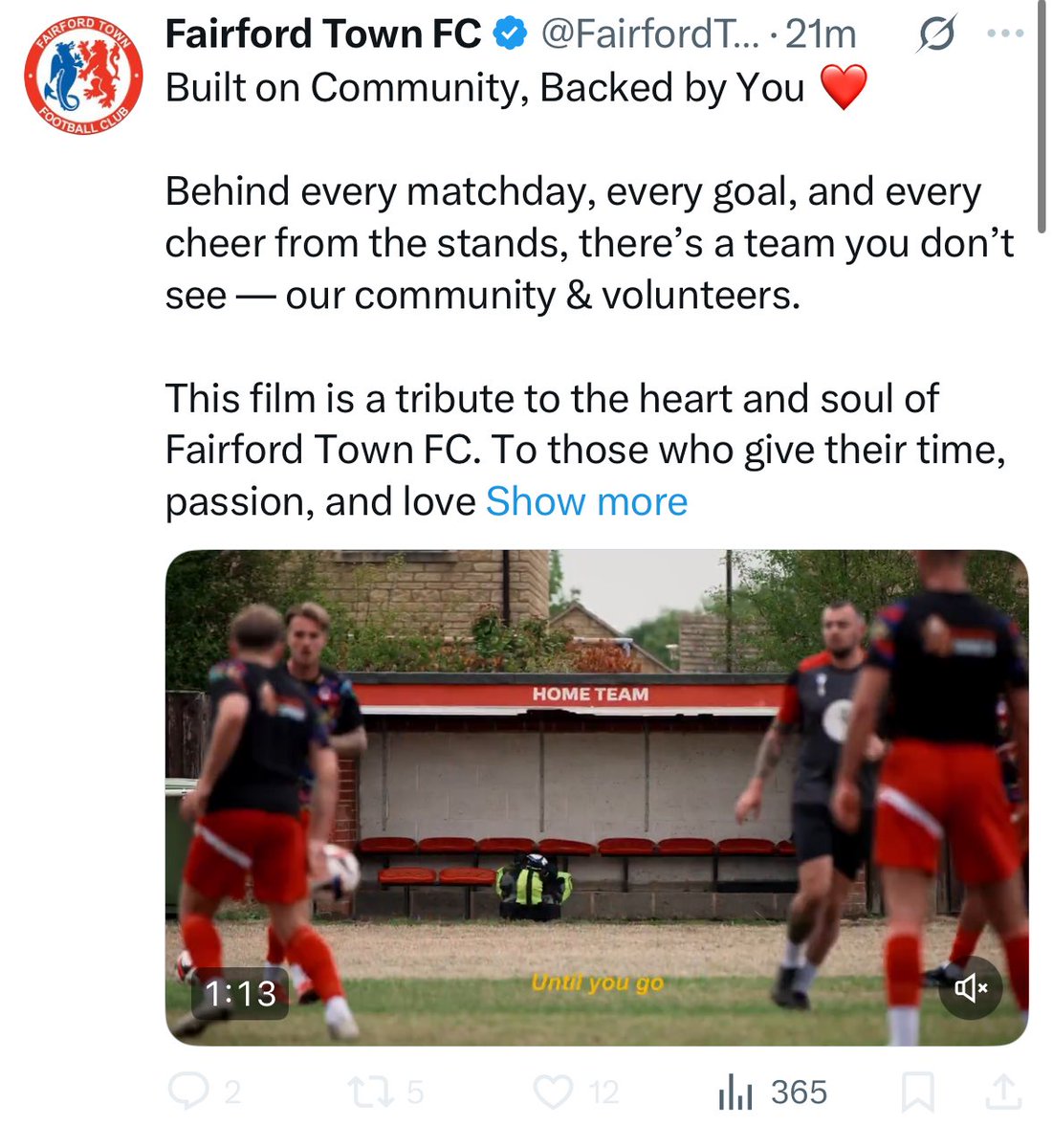 MIKES Diner (@dynamike2000) on Twitter photo Wrexhamโฆ Birminghamโฆ and now the mighty Fairford Town!!
Been wondering why young Charlie ent been getting minutes! Hes been making a <a href="/PrimeVideo/">Prime Video</a> Documentary!!
We are massive.
Hopefully no footage of this seasons league games so far mind ๐ค๐ผ
โ๏ธ๐ดโช๏ธ Wrexhamโฆ Birminghamโฆ and now the mighty Fairford Town!!
Been wondering why young Charlie ent been getting minutes! Hes been making a <a href="/PrimeVideo/">Prime Video</a> Documentary!!
We are massive.
Hopefully no footage of this seasons league games so far mind ๐ค๐ผ
โ๏ธ๐ดโช๏ธ