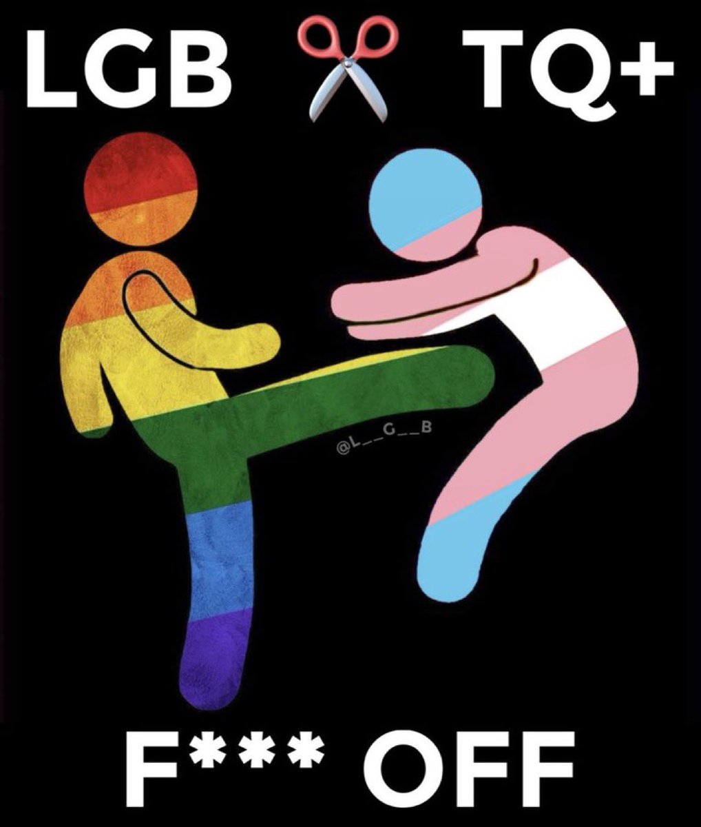 L__G__B's tweet image. We oppose toxic gender ideology, which is based on self-imposed labels. 

#LGB is about homosexual/bi attraction, needing no medical intervention or affirmation. TQ+ ideology has harmed every group it touches by pretending they are merely costumes.