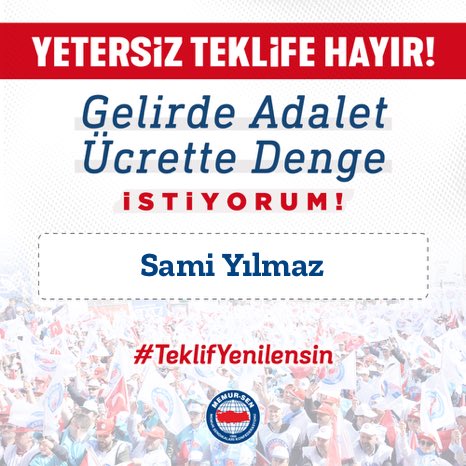 #TeklifYenilensin