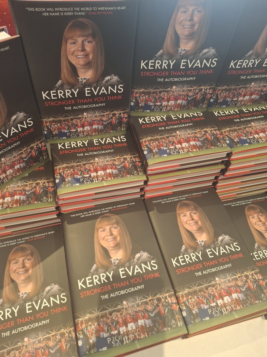 Tonight we are at the launch of Kerry Evans book Stronger Than You Think. #WrexhamAFC #football <a href="/BitebackPub/">Biteback Publishing</a>