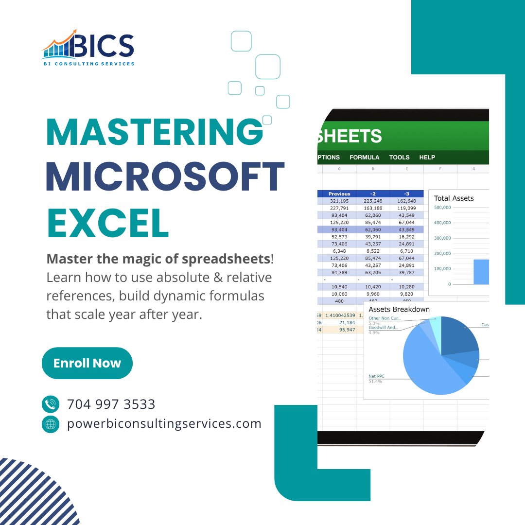 PowerBIPartners's tweet image. Master the magic of spreadsheets!  Learn how to use absolute &amp;amp; relative references, build dynamic formulas that scale year after year, and automate your work with conditional logic. Transform your data game today!  ow.ly/X0Pj50WGbwz #ExcelTips #DataMastery