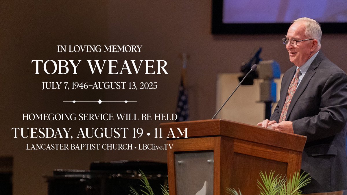 PaulChappell's tweet image. Pray for the Homegoing service for Toby Weaver