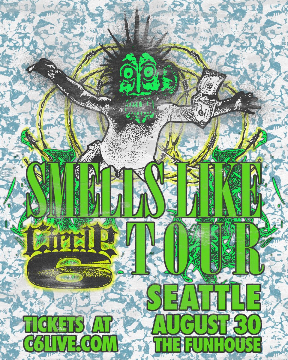 Circle6_co's tweet photo. Seattle, you’re next. 🌲 On Aug 30, the Smells Like Tour hits The Funhouse with the king of ultraviolence himself…Alex Colon. Music. Mayhem. Madness. 🎟 Get your tickets now at https://t.co/RmnkDkSmVk #Circle6 #Seattle #AlexColon https://t.co/k3JomO5Hy8