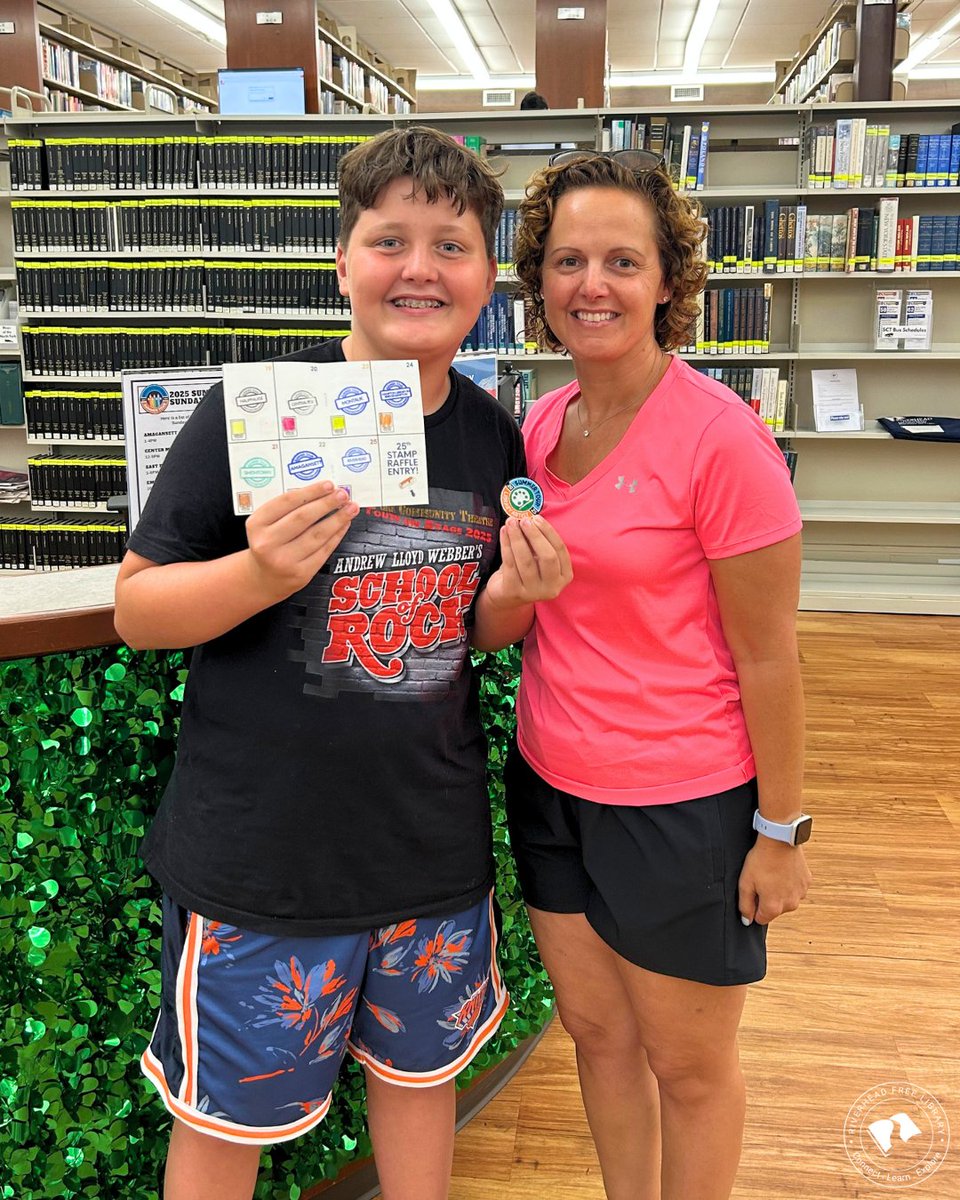 RivFreeLibrary's tweet image. Congrats to Anthony for completing the Suffolk County Libraries Summer Tour! 🌟 Riverhead was his 25th stop, and he earned his patch. Way to go, Anthony!

#RiverheadFreeLibrary #SuffolkLibraryTour #SummerLibraryTour2025