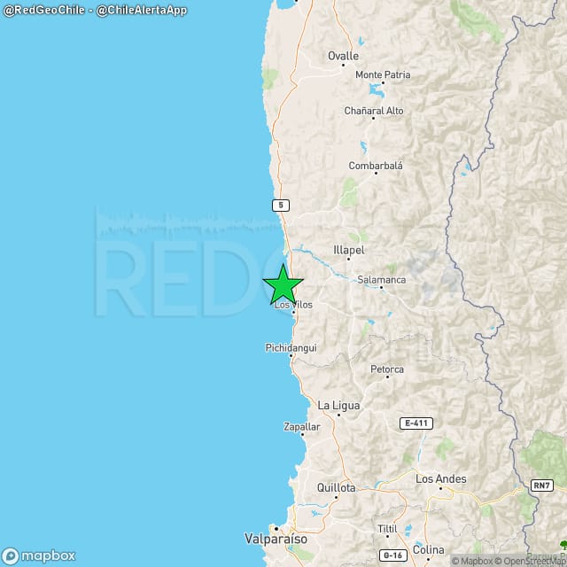 RedGeoChile's tweet photo. REVISADO ⚠️ | Sismo de magnitud 3.6 (Ml) ocurrió a las 05:29:27 horas de hoy, jueves 14 de agosto del 2025, a 18 km al noroeste de Los Vilos (región de #Coquimbo), a una profundidad de 31 kilómetros (Fuente: #CSN).

🚩 Lista de intensidades en la escala de Mercalli Modificada: 

Illapel: II*

Fuente: *Informantes Mercalli de RedGeoChile