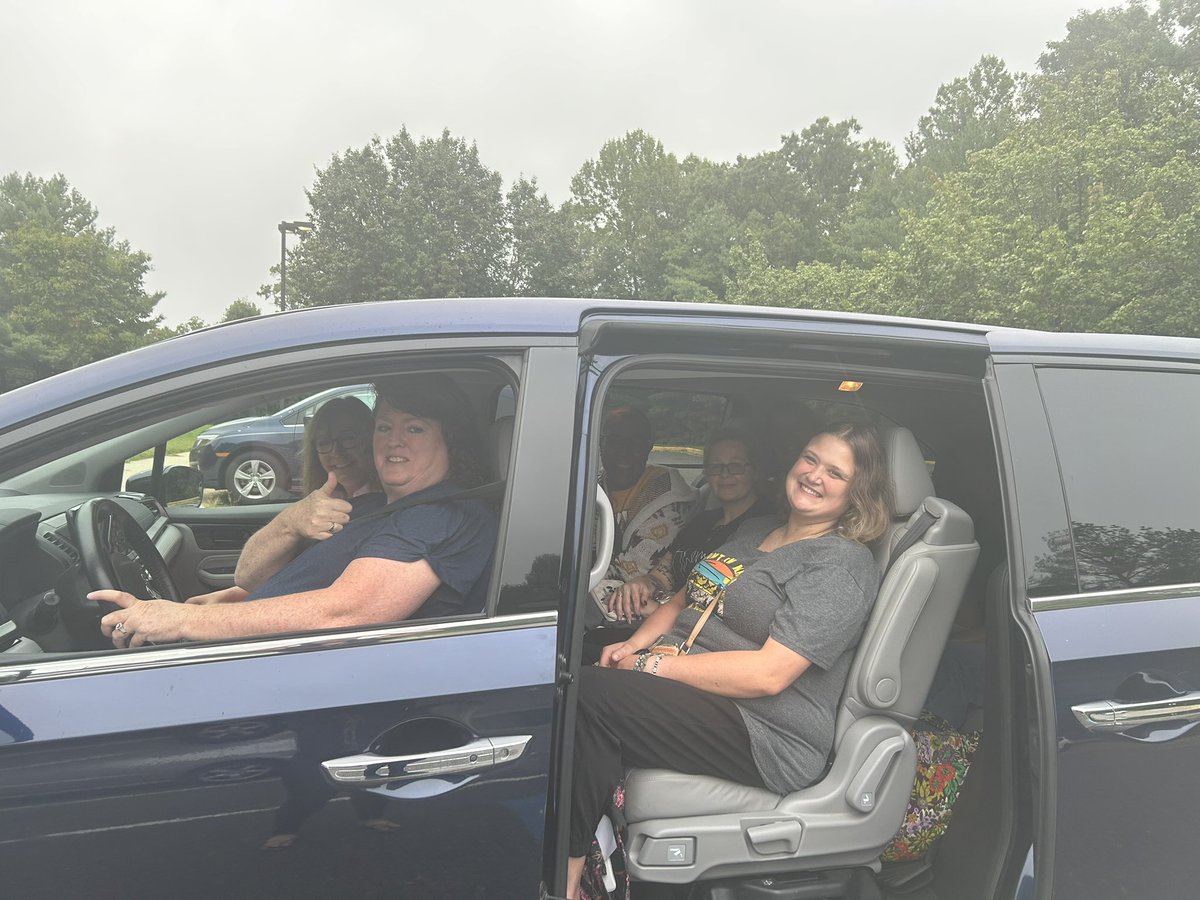 “How many preschool teachers can fit in one car?” 🚙-Ms. LeMay
The <a href="/halley_es/">Halley ES</a> PreK team on the way to their county in-service PD. 🍎