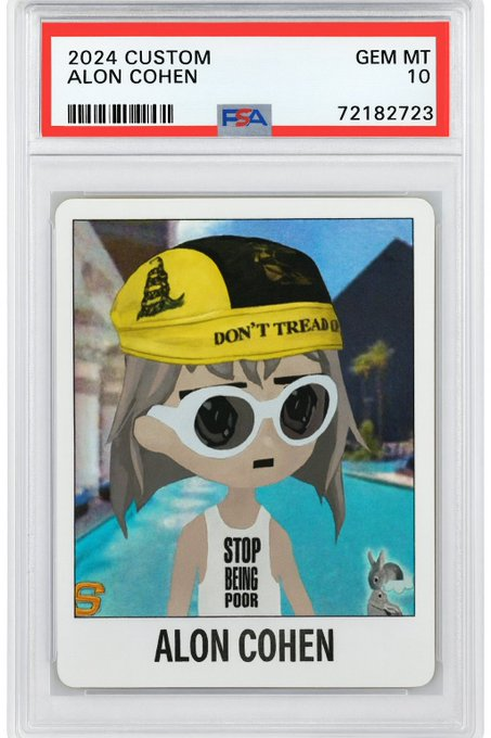 <a href="/a1lon9/">alon</a> i'm proud to announce that i'm the only psa10 alon cohen holder alive

this is my grail

i will die with it