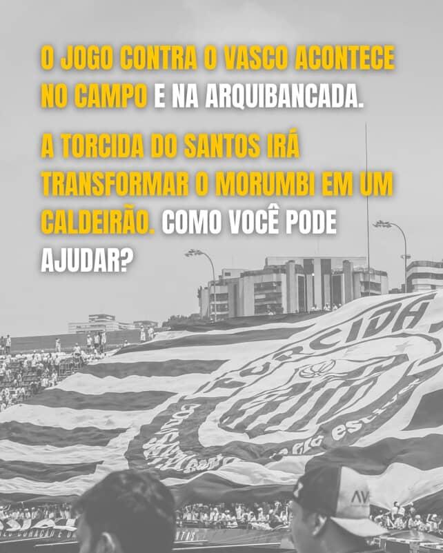 A torcida do Santos está organizando uma festa absurda pra domingo e aqui eu listo como você pode ajudar a transformar o Morumbi no nosso caldeirão. 

Compartilhe com quem vai no jogo! ⭐️🐳⭐️

Quando entrar no estádio lembre:
O ALÇAPÃO COMEÇA PELA SUA VOZ