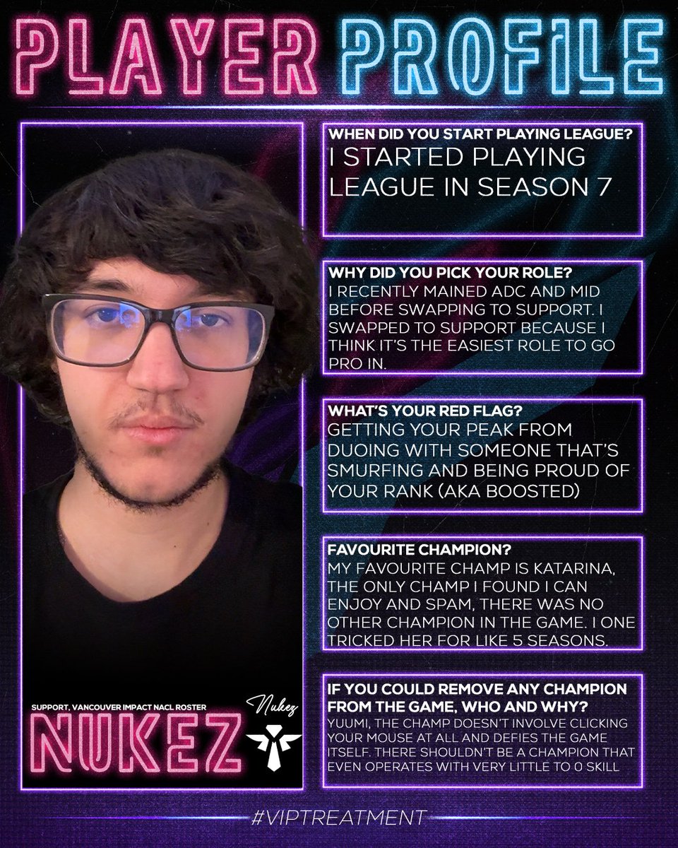 Say hello to our support <a href="/Nukezlol/">Nukez</a> 🤝

#VIPTreatment | #VIPLoL