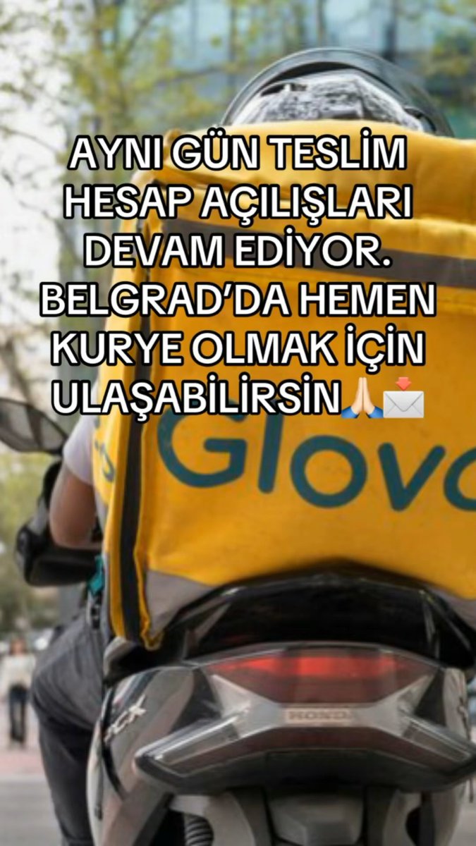 sirbistandayiz's tweet photo. Belgrad’da kurye olmak için ulaşabilirsiniz https://t.co/hZo13AplEi