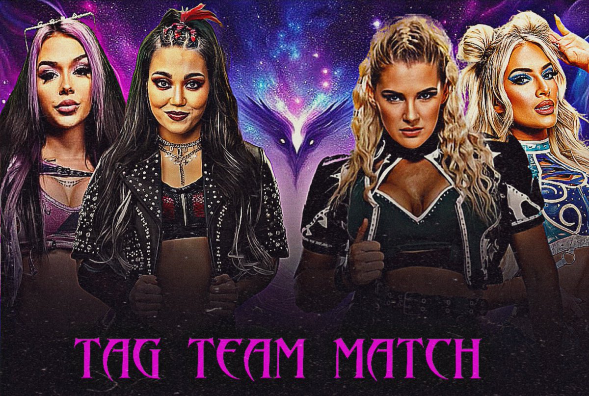 Roxanne Perez [0-0-0] &amp; Cora Jade [0-0-0] (<a href="/03_WrestlingFan/">Lasha 🦋</a>)
VS
Karmen Petrovic [0-0-0] (<a href="/NCarter8_AWE/">Nancy Carter</a>) &amp; Lacey Evans [0-0-0] (<a href="/caitlee805/">● Caitlin ●</a>)