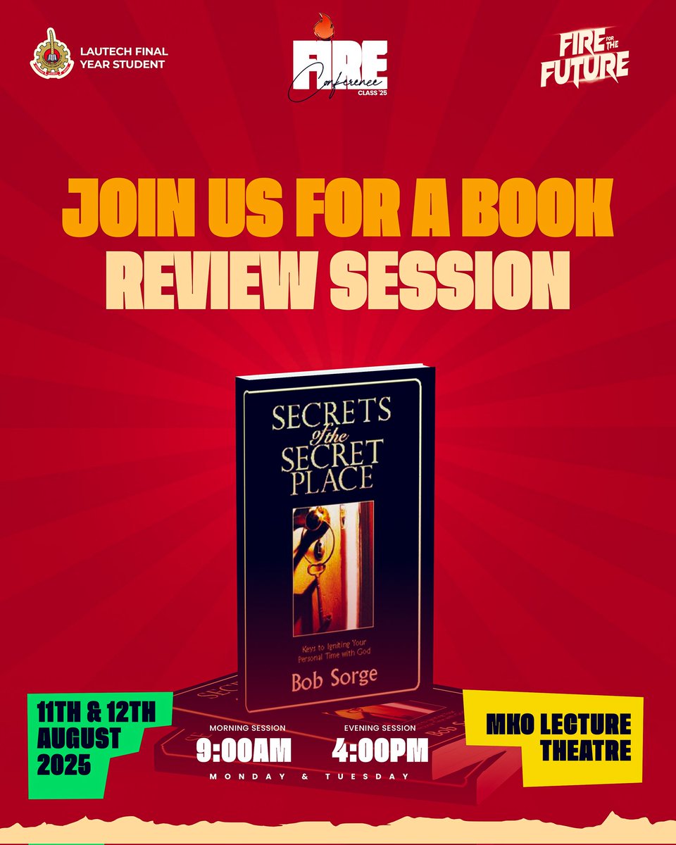 the_tryb's tweet photo. 🔥 Honoured to design the main branding flyer for Fire Conference ‘25,The Secret Place. From concept to execution, every detail was prayerfully crafted. Featuring @RevToluAgboola and other annointed ministers of God🙌 https://t.co/dDEt3F87p6