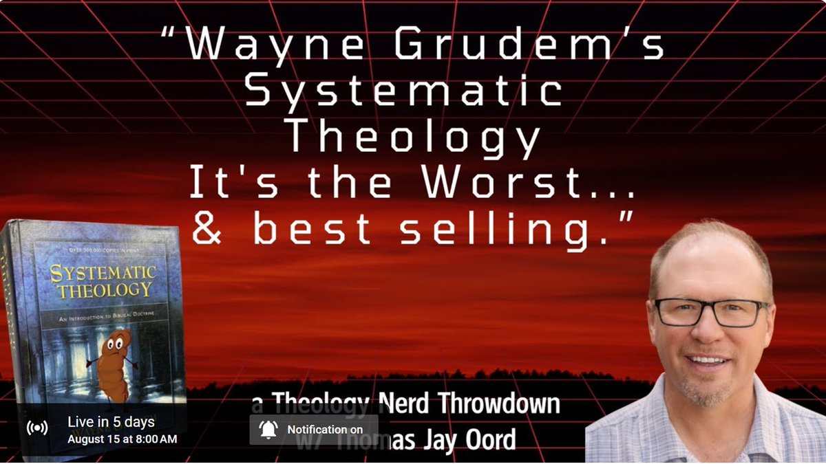 Friday morning, I'm going live with Tripp Fuller to talk about systematic theologies. I'll explain why Wayne Grudem's evangelical theology is grossly mistaken and why Paul Tillich's liberal theology is largely unhelpful. Join us at this link: youtube.com/live/hh8vYBMrg…