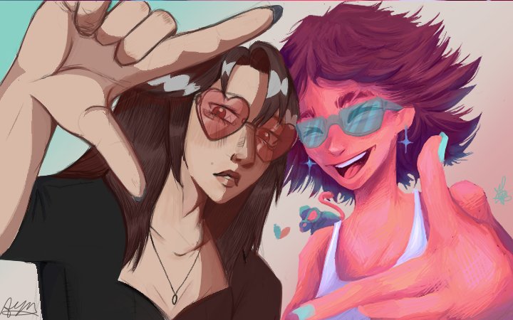 Una collabb con vlogangieart (en Instagram) de nuestros OC's 
AAAAA, quedaron tan lindoooos 💥💖
#collab #OC #digitalarts