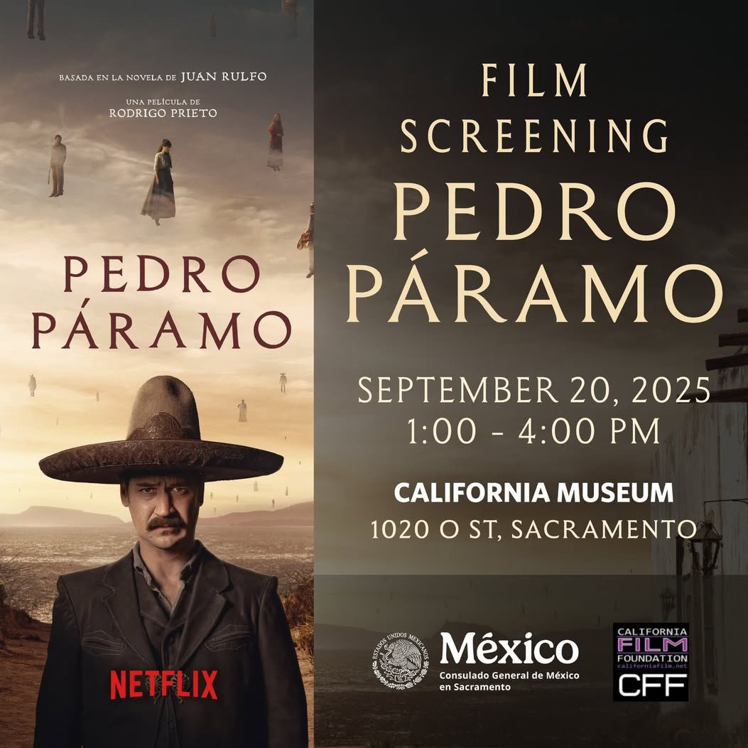 Join us Sat., Sept. 20th for a FREE film screening of “Pedro Páramo”—the Netflix adaptation of Juan Rulfo’s classic Mexican novel. 🎬 🍿

🗓️ September 20, 1:00 pm – 4:00 pm
🎤 Enjoy a bonus Q&amp;A with the film crew

🎟 Reserve your free ticket at Pedro-Film.eventbrite.com/?aff=osocial