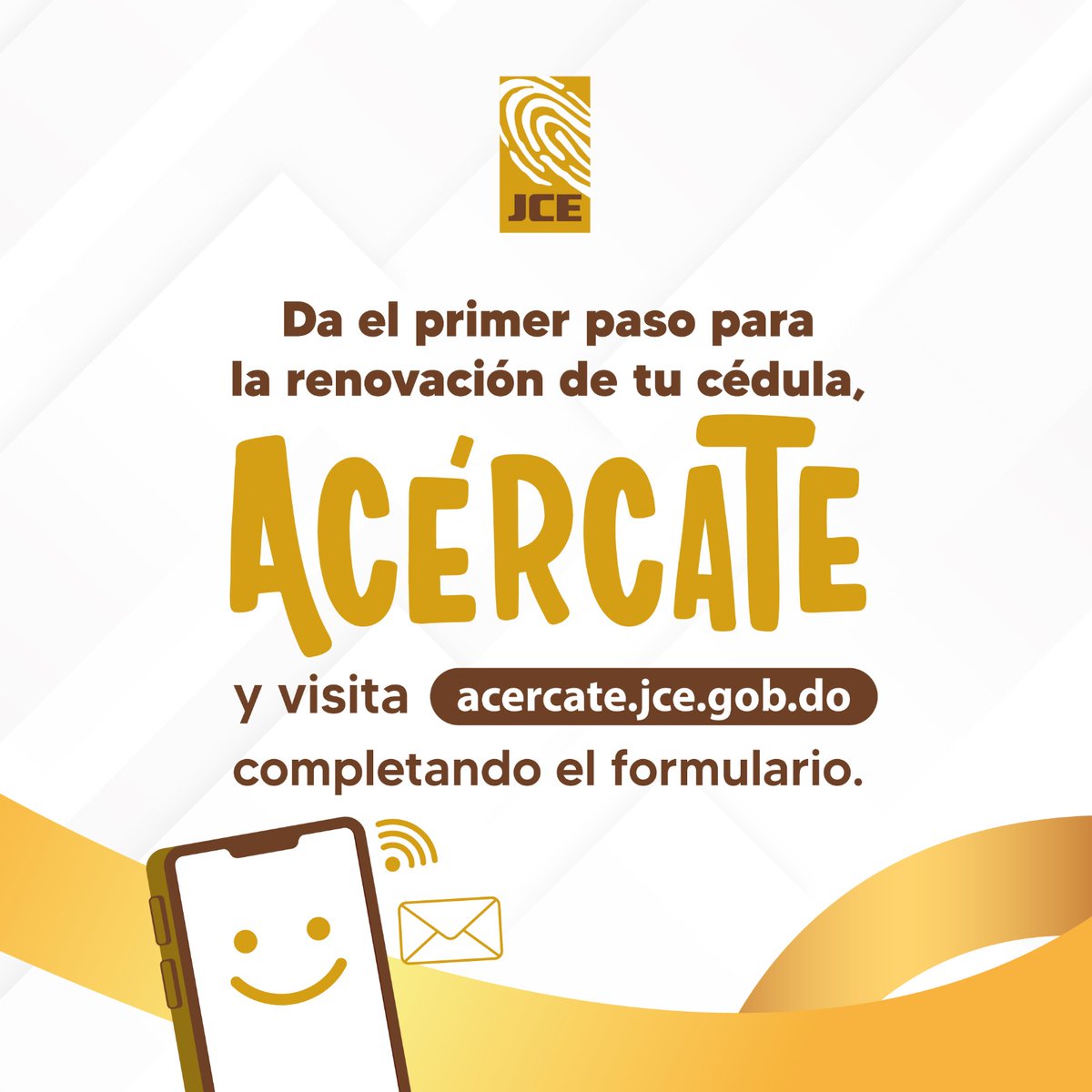 🚨 ¡Atención ciudadanía!​
 Ya puedes acceder al formulario Acércate en acercate.jce.gob.do​

¿Por qué es importante llenarlo?​
 ✔️ Te prepara para cuando inicie la renovación de la cédula​

✔️ Permite que la JCE tenga tus datos de contacto actualizados en caso de necesitar
