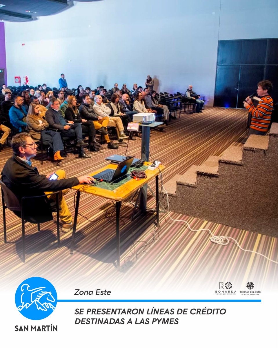 En el Centro de Congresos y Exposiciones Francisco, fueron presentadas líneas de crédito para Pymes a través del <a href="/FTyC_Mza/">FTyC</a> y la Dirección del Fondo de Cooperativas. Por el municipio, concurrió el intendente <a href="/rufeilok/">Raúl Rufeil</a> y <a href="/mauricio_petri/">Mauricio Petri</a>, secretario de Gobierno
#SanMartinAdelante