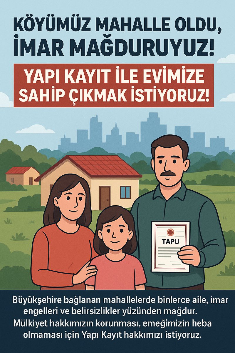 Yapı Kayıt güncellemesi yapılmazsa, binlerce yapı denetim ve dönüşüm süreçlerine dahil olamıyor. Bu, deprem ve iklim riskleri karşısında kamu güvenliğini zayıflatıyor.

#YapıKayıtTorbaya / Özlem Çerçioğlu / Özgür Özel / Cem Küçük / Nedim Şener / Aydın / #24YılınHikayesi