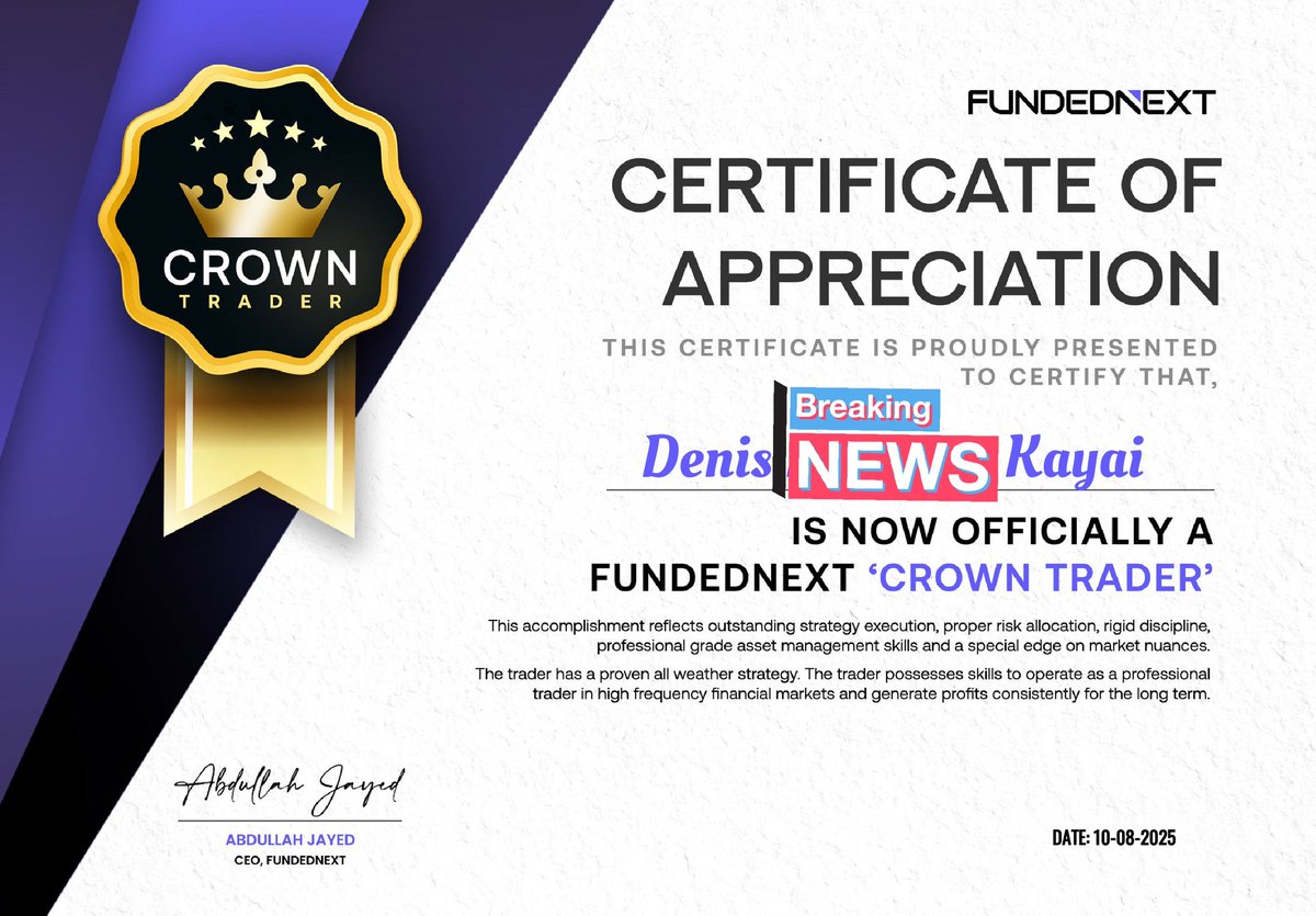 Thankyou <a href="/FundedNext/">FundedNext</a>, Onto greater achievements. #TradersKE