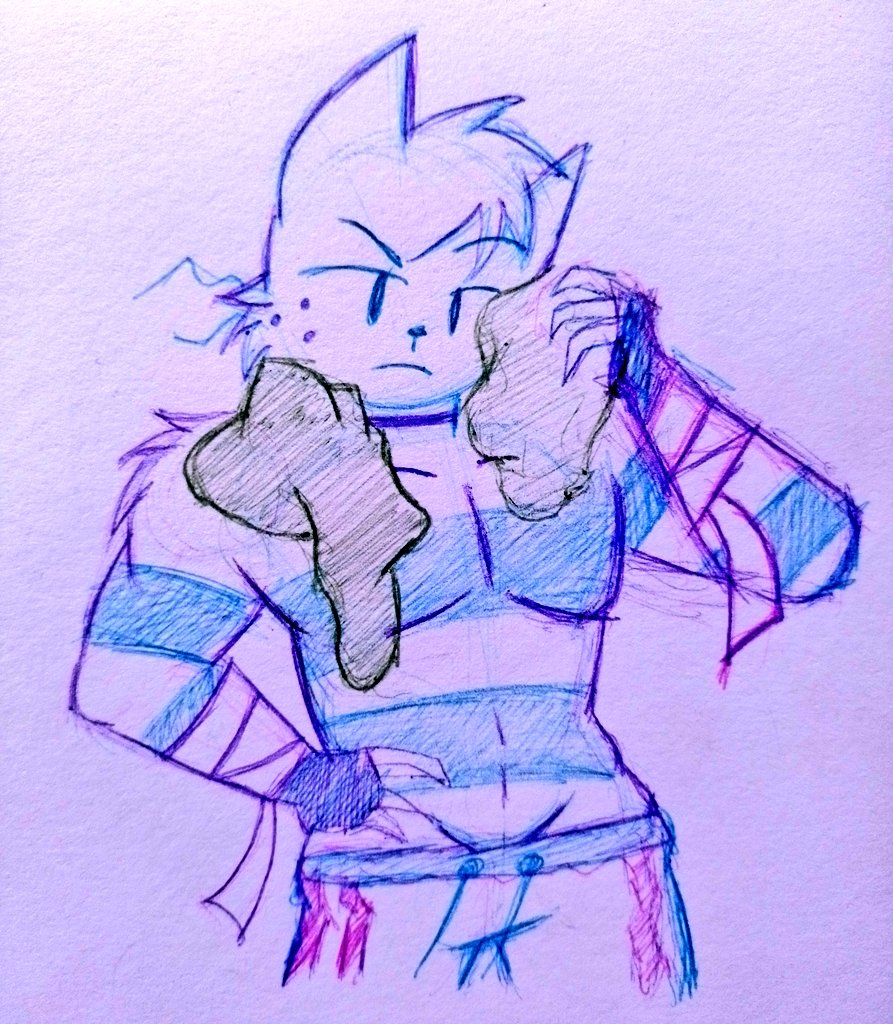 AritaArtist's tweet photo. Mi primera vez participando en esto. PETEY MAMADO ES LO MAXIMO 
Mi cámara es asquerosa 🥺

#dogman #dogmanfanart #petey #petethecat https://t.co/NoJrn04k2F