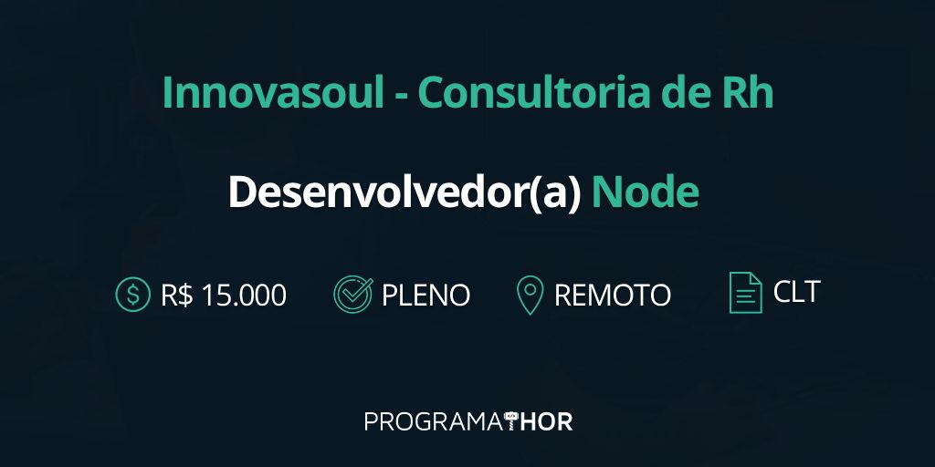 ProgramaThor's tweet image. [VAGA]
Desenvolvedor(a) Node
shre.ink/t7jD  

#vagati #dev #node #postgreSQL #fullstack #remoto