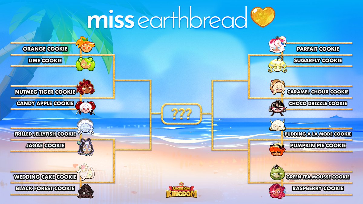 CRKingdomEN's tweet photo. MISS EARTHBREAD 2025 VOTING STARTS NOW!! ❤️🔥
Vote now for your faves to advance to the next round!
#CookieRun #CookieRunKingdom #CRK #MissEarthbread #MissEarthbread2025 https://t.co/INAWE2A7TZ