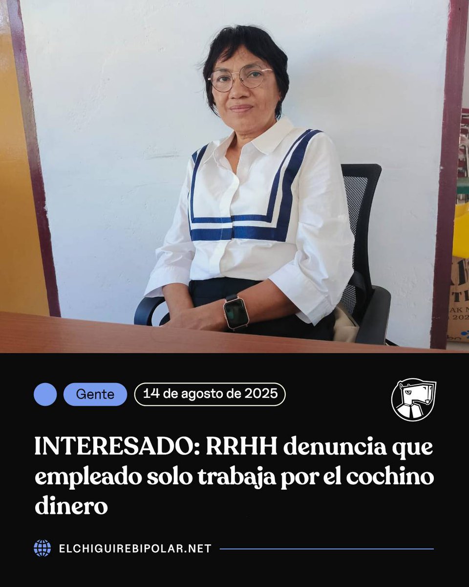 INTERESADO: RRHH denuncia que empleado solo trabaja por el cochino dinero ow.ly/67HY50WGfZR