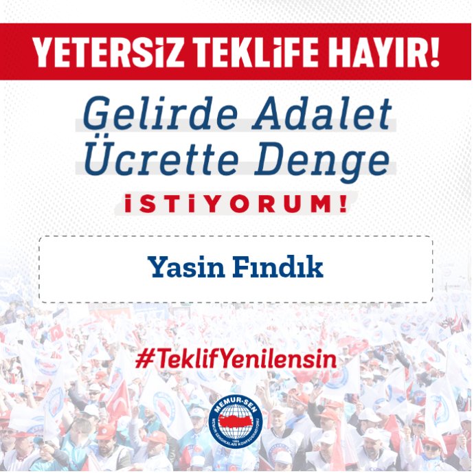 #TeklifYenilensin
