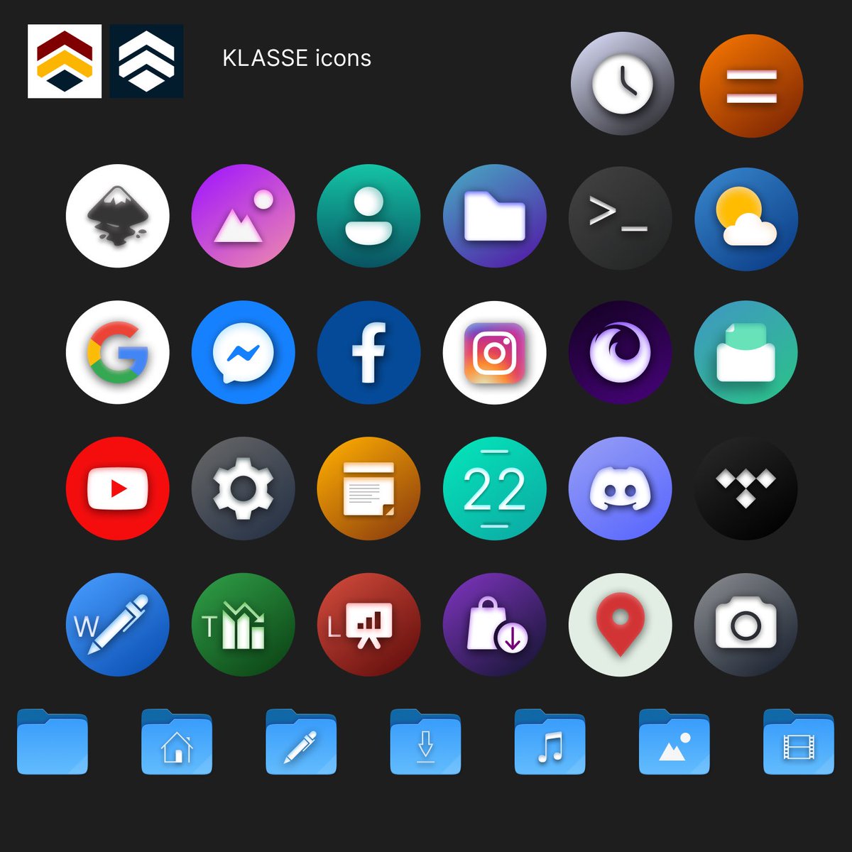 Hassel_next's tweet image. After the success of &quot;iOS 6 reincarnation,&quot; I tried to make a GTK icon theme for Linux. Unfortunately, I didn&apos;t finish it, only a few basic icons were made. I really liked the circle icons, but I realized that they weren&apos;t practical on a computer.