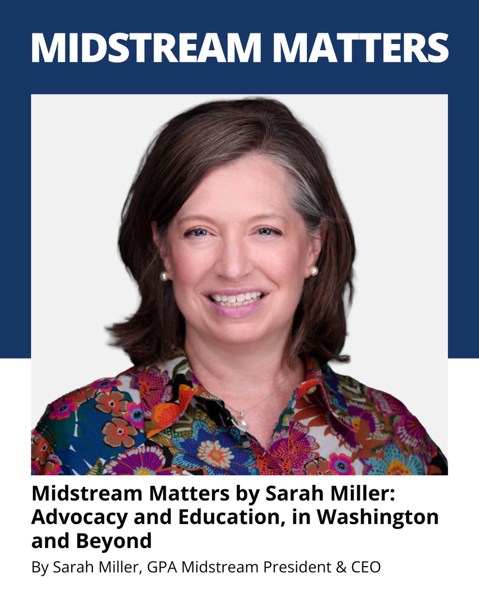 GPA Midstream Association (@gpamidstream) on Twitter photo Midstream Matters by Sarah Miller
Advocacy & Education, in Washington and Beyond
📖 Read Sarah’s column here: gpamidstream.org/news/midstream… Midstream Matters by Sarah Miller
Advocacy & Education, in Washington and Beyond
📖 Read Sarah’s column here: gpamidstream.org/news/midstream…