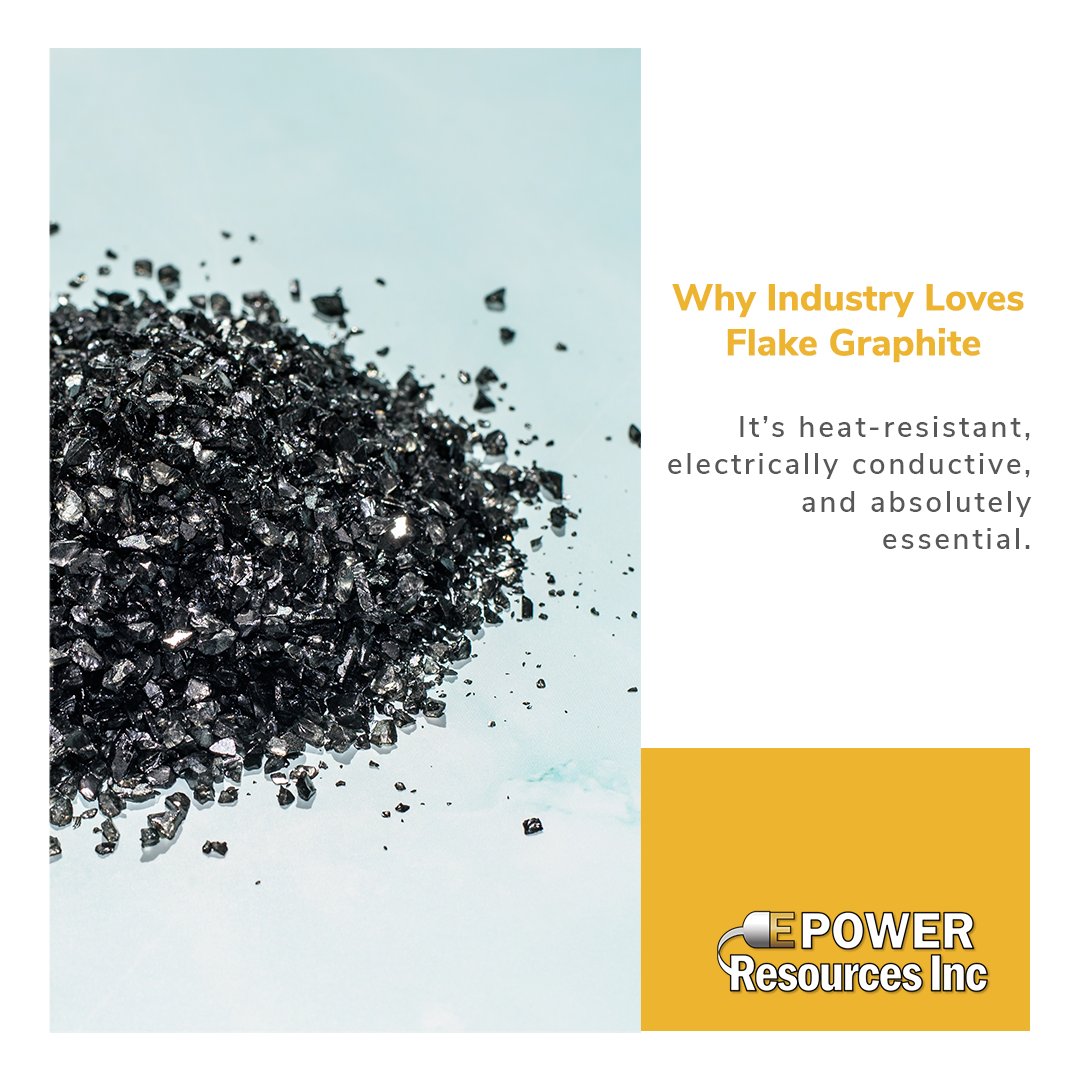 <a href="/EPower_Res/">EPower_Res</a> is developing Québec’s next graphite source. 

#FlakeGraphite is irreplaceable in high-temperature furnaces, thermal coatings, and steelmaking. 

It’s not just a battery material, it’s a workhorse mineral that powers industrial efficiency!