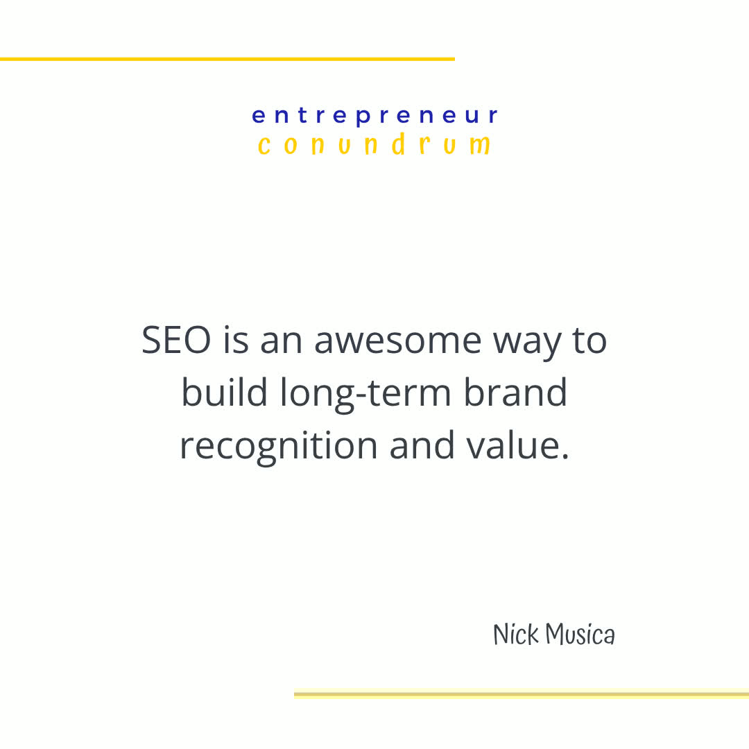 "Whenever someone gives Google the decision-making ability for what to rank, it's a bad idea." — Nick Musica 

🎧 Listen: entrepreneurconundrum.com/nickmusica

#SEO #EntrepreneurConundrum #DigitalMarketing <a href="/EnConundrumPod/">EntrepreneurConundrumPodcast</a>