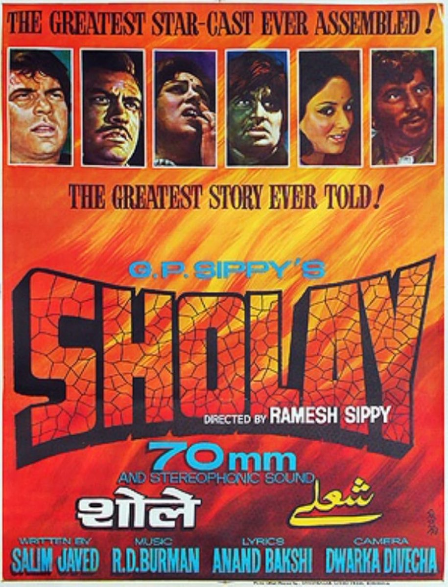 BoxOffice_Films's tweet photo. #Sholay released #OnThisDay in 1975 (15th Aug) 🎬🔥
#50YearsOfSholay #Sholay50
Filmfare Award - 1
Filmfare Special Award - 1
Filmfare Nominations - 10
#SanjeevKumar #Dharmendra #AmitabhBachchan #JayaBachchan #HemaMalini #AmjadKhan #RameshSippy #SalimJaved #Bollywood #Movies https://t.co/CYYRG2AEUy