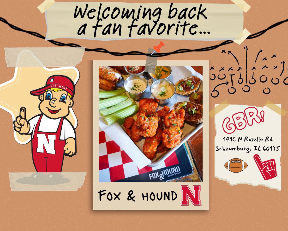 chicagobigred's tweet photo. ATTENTION ALL HUSKER FANS! 🌽🚨 We are ONLY 2 WEEKS AWAY from football season kicking off! We’re in for an exciting Fall, so come experience the action, make a new friend, and cheer on Dear Old Nebraska U at one of our 2025 watch sites!

🔴 @KirkwoodBar

⚪️ @the_foxandhound

#GBR https://t.co/5TzCj1TE3N