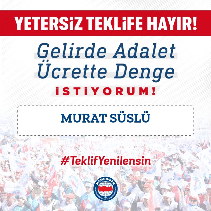 #TeklifYenilensin