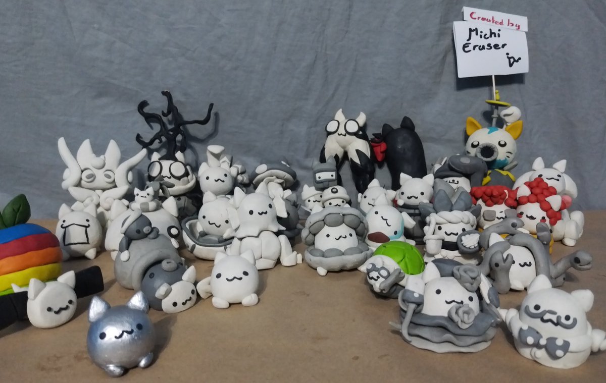 EraserMichi's tweet photo. Hello everyone, these are the crafts im using for the contest.

Here is my entire gallery of clay art, I bring it all to you.

I hope your unconditional support, thank you very much.
#craftybattlecats #にゃんこ大戦争 #TheBattleCats https://t.co/UraPkT9duN
